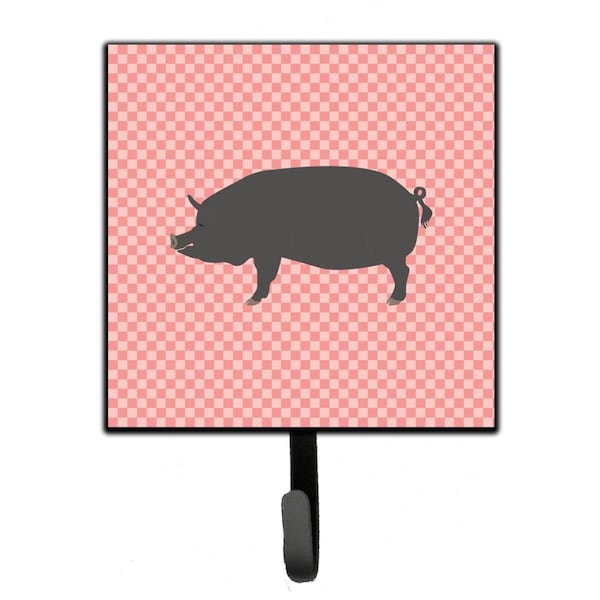 Carolines Treasures Berkshire Pig Pink Check Leash or Key Holder BB7933SH4 - main